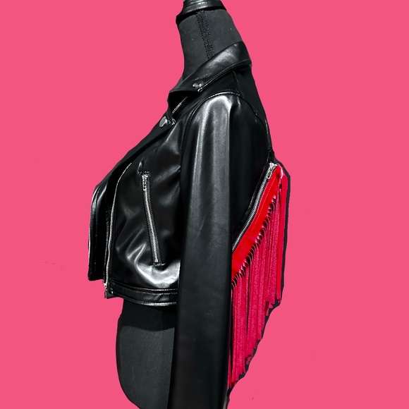 Katakomb 50s Viper Fringes Jacket Red and Black Fringe - Picture 4 of 12